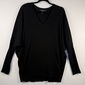 White House Black Market Women’s Black Knit Dolman Tunic Top, Size: M